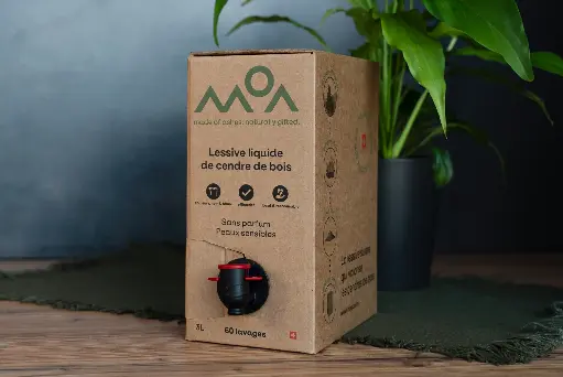 Wood ash liquid laundry detergent, unscented - sensitive skin 3L